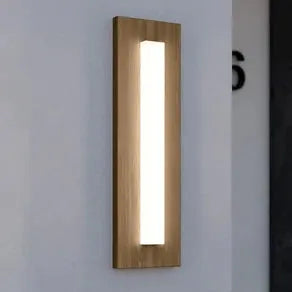 LED outdoor wall light Bitetto, plastic, wood look