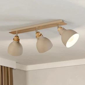 Arrecife ceiling light sand/wooden look, 3-bulb