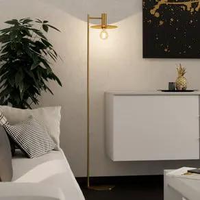Escandell floor lamp in brushed brass