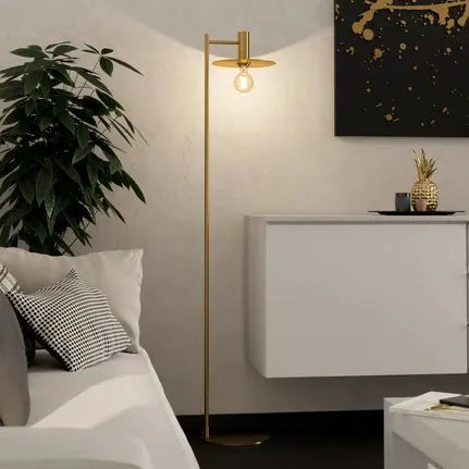 Escandell floor lamp in brushed brass