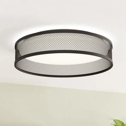 Luppineria LED ceiling lamp, steel mesh, black