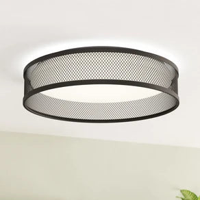 Luppineria LED ceiling lamp, steel mesh, black