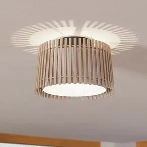 Fattoria ceiling light with a double lampshade