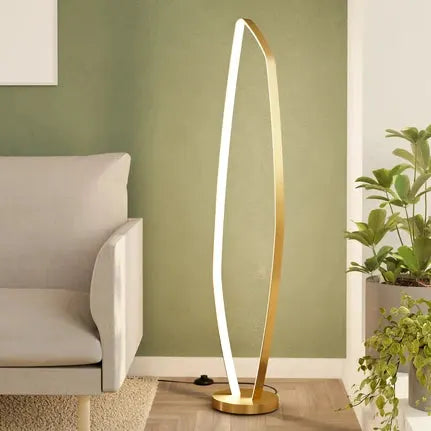 Vallerosa LED floor lamp in brass
