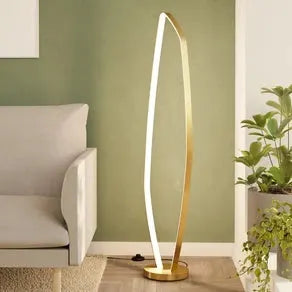 Vallerosa LED floor lamp in brass