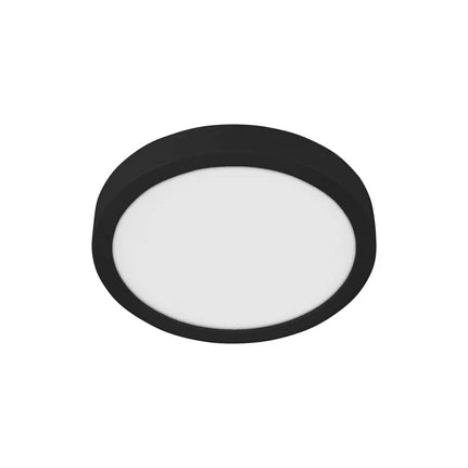 Fueva 5 LED ceiling lamp IP44 4000K black Ø 28.5cm