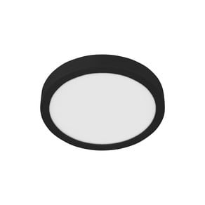 Fueva 5 LED ceiling lamp IP44 4000K black Ø 28.5cm