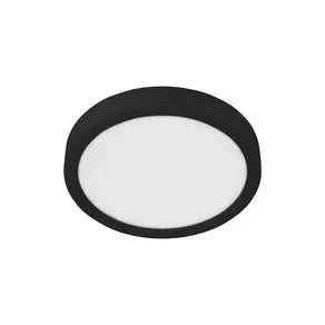Fueva 5 LED ceiling lamp IP44 4000K black Ø 28.5cm