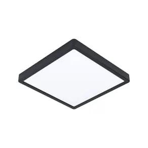 Fueva 5 LED ceiling lamp IP44 840 black 28.5x28.5