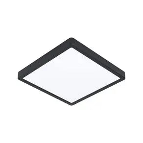Fueva 5 LED ceiling lamp IP44 840 black 28.5x28.5