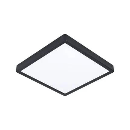 Fueva 5 LED ceiling lamp IP44 840 black 28.5x28.5