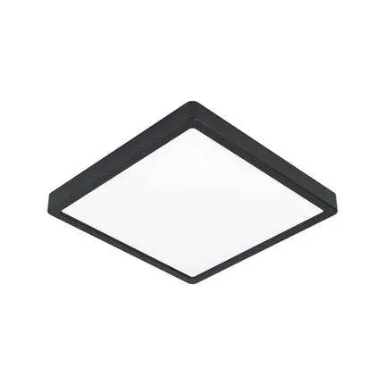 Fueva 5 LED ceiling lamp IP44 840 black 28.5x28.5
