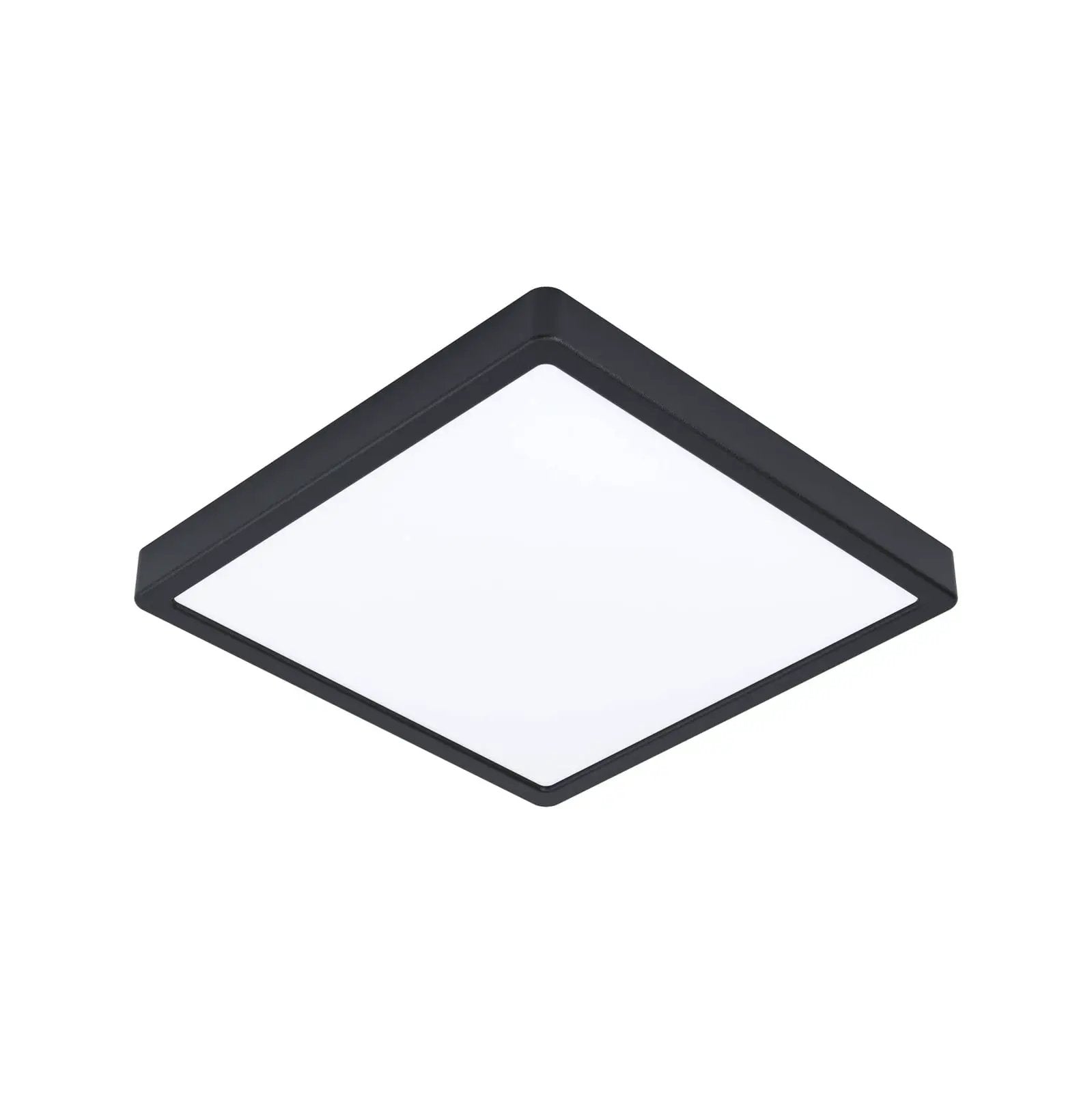 Fueva 5 LED ceiling lamp IP44 840 black 28.5x28.5