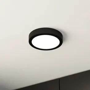 LED surface-mounted panel Fueva 5 IP20 830 black Ø16cm