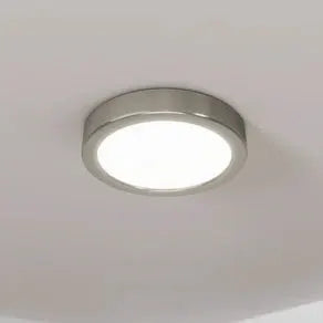 LED surface-mounted panel Fueva 5 IP20 830 nickel Ø16cm