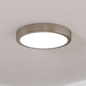 LED surface-mounted panel Fueva 5 IP20 830 nickel Ø21cm