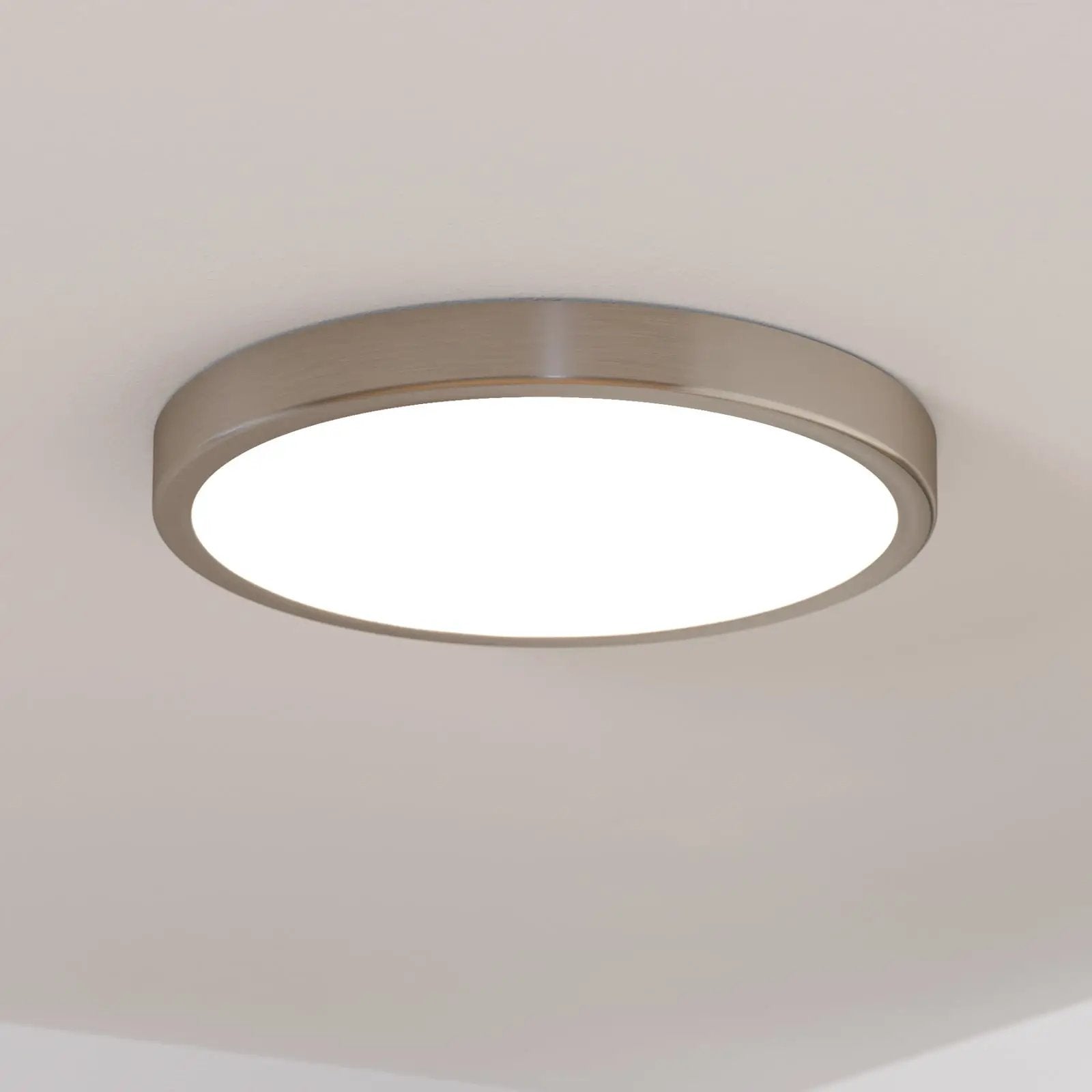 LED surface-mounted panel Fueva 5 IP20 830 nickel Ø28.5cm