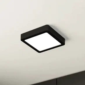 LED surface-mounted panel Fueva 5 IP20 830 black 16x16cm