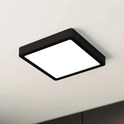 LED surface-mounted panel Fueva 5 IP20 830 black 21x21cm