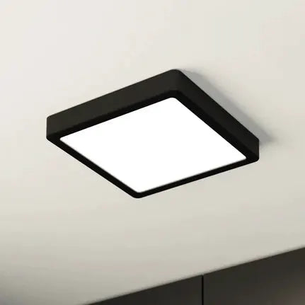 LED surface-mounted panel Fueva 5 IP20 830 black 21x21cm