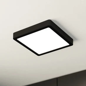 LED surface-mounted panel Fueva 5 IP20 830 black 21x21cm
