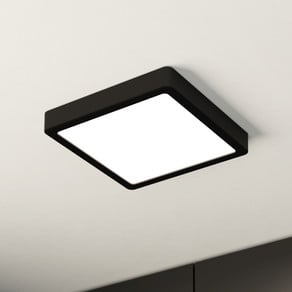 LED surface-mounted panel Fueva 5 IP20 830 black 21x21cm