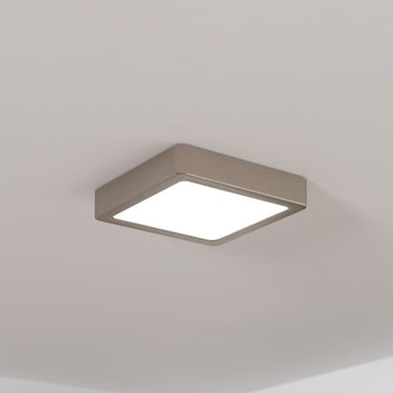 Fueva 5 IP20 830 nickel 16x16cm surface-mounted LED panel