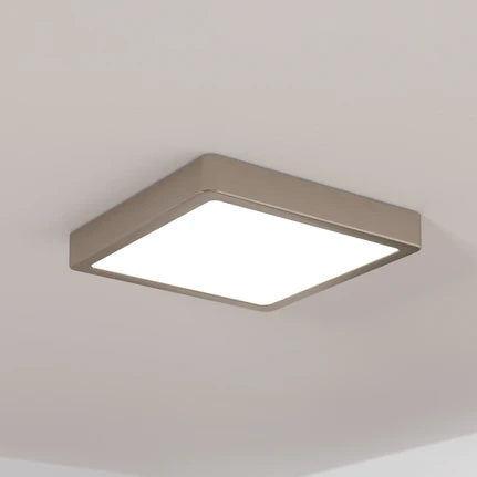 Fueva 5 IP20 830 nickel 21x21cm surface-mounted LED panel