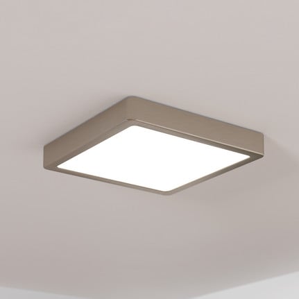 Fueva 5 IP20 830 nickel 21x21cm surface-mounted LED panel
