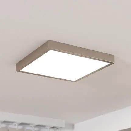Surface-mounted LED panel Fueva 5 IP20 830 nickel 28.5x28.5cm