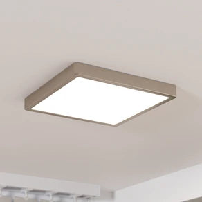 Surface-mounted LED panel Fueva 5 IP20 830 nickel 28.5x28.5cm
