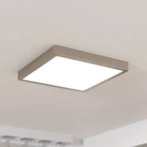 Surface-mounted LED panel Fueva 5 IP20 830 nickel 28.5x28.5cm