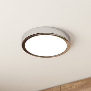 LED ceiling lamp Fueva 5 IP44 3000K chrome Ø21cm