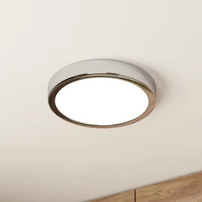 LED ceiling lamp Fueva 5 IP44 3000K chrome Ø21cm