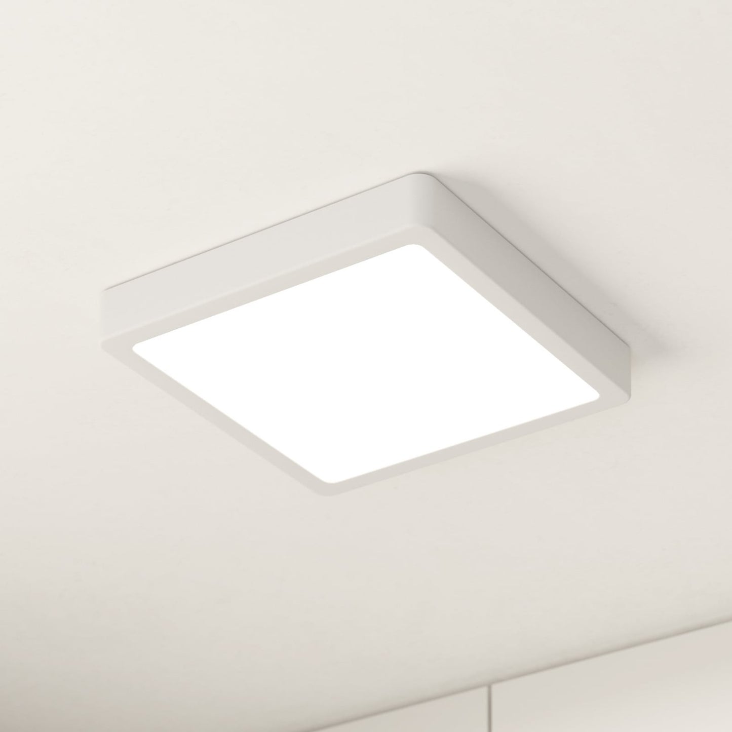 LED ceiling lamp Fueva 5 IP44 3000K white 21x21cm