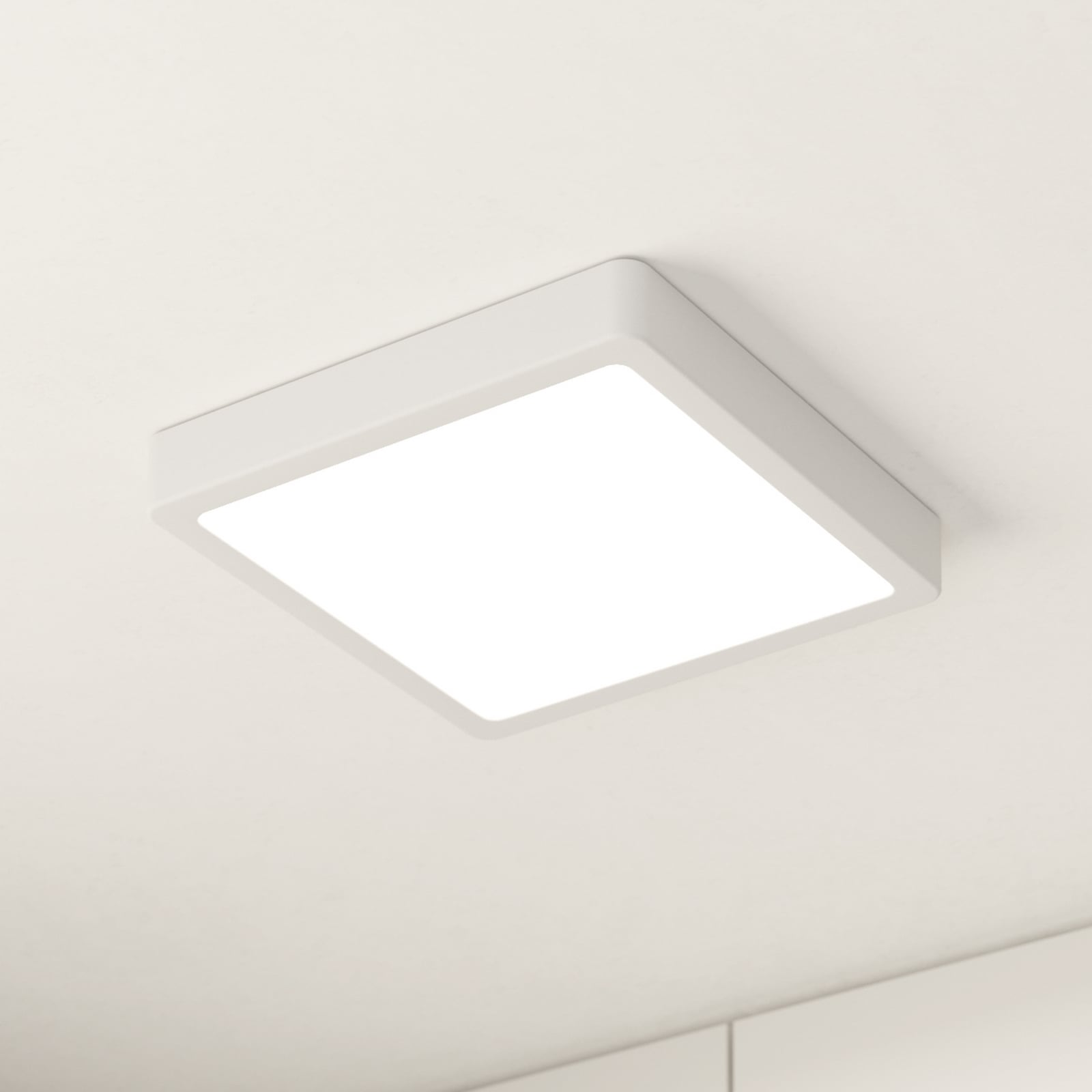 LED ceiling lamp Fueva 5 IP44 3000K white 21x21cm