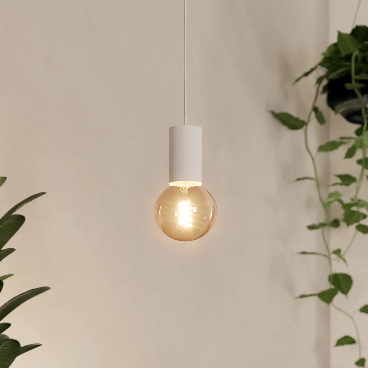 Pozueta 1 pendant light, 1-bulb, white