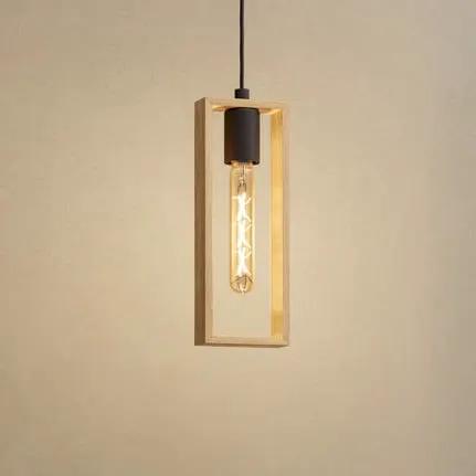 Littleton pendant light, black/brown, 1-bulb