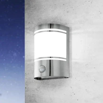 Cerno outdoor wall lamp, motion detector, stainless steel