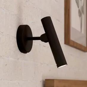 Almudaina LED wall light, black, width 11 cm, steel