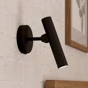 Almudaina LED wall light, black, width 11 cm, steel