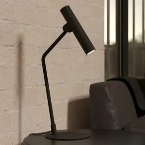 Almudaina LED table lamp, black, height 49.5 cm, steel
