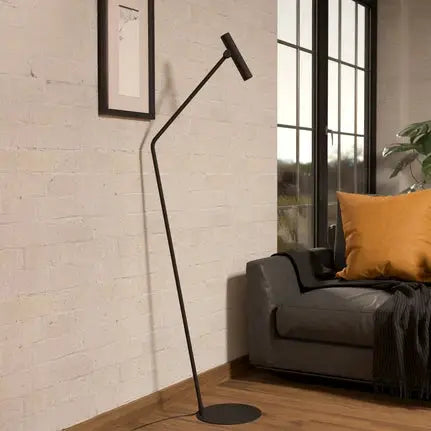 Almudaina LED floor lamp, black, height 157 cm, steel