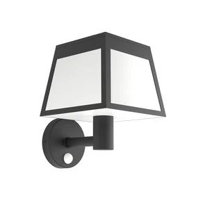 Altilia solar LED wall light, black, plastic, sensor