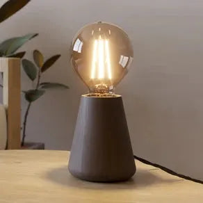 Asby table lamp, dark wood, height 10 cm, wood