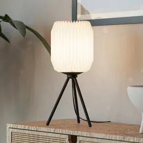 Belgrave table lamp, height 44 cm, black/white, metal/paper