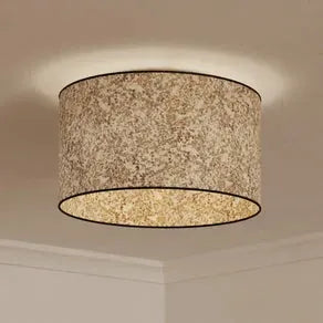 Butterburn ceiling lamp, Ø 38 cm, beige/green, fabric