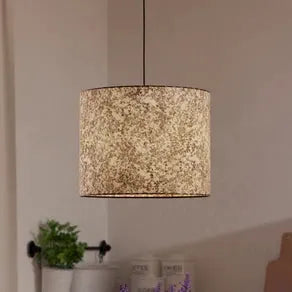 Butterburn hanging light, Ø 36 cm, beige/green, fabric