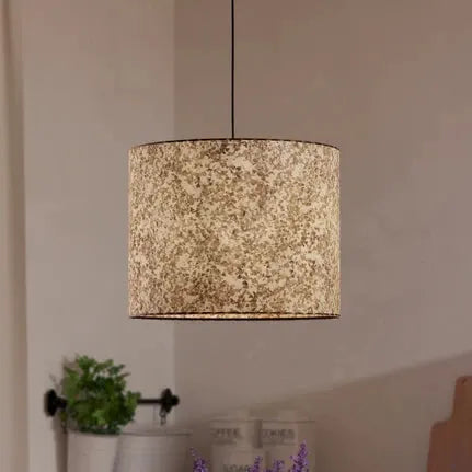 Butterburn hanging light, Ø 36 cm, beige/green, fabric