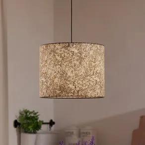 Butterburn hanging light, Ø 36 cm, beige/green, fabric
